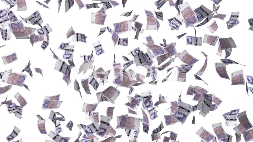 Falling Money British Pounds Raining Videohive 22842919 Motion Graphics Image 5