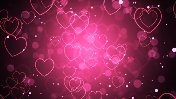 Falling Pink Hearts - Videohive Download 21421159