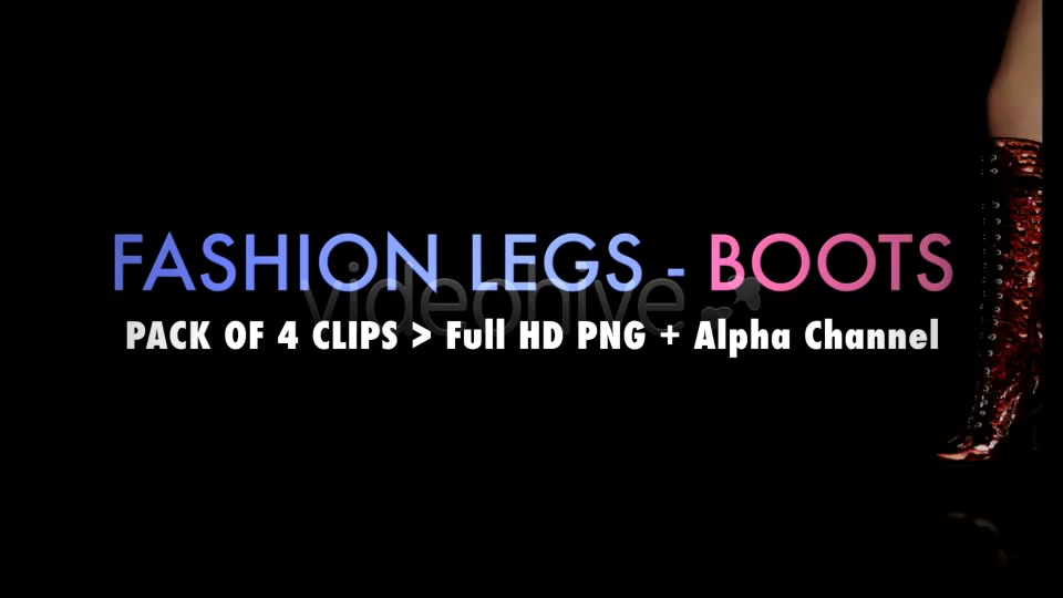 Fashion Legs Fancy Boots Pack of 4 Videohive 3795163 Motion Graphics Image 3