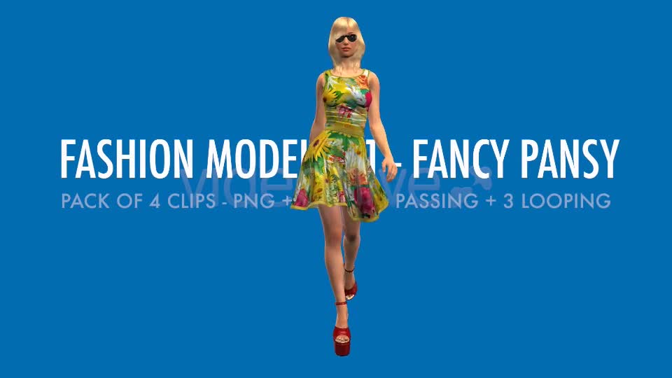 Fashion Model 01 Fancy Pansy Pack of 4 Videohive 7223265 Motion Graphics Image 1