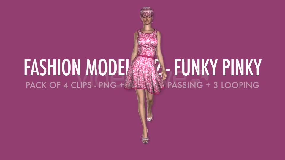 Fashion Model 02 Funky Pinky Pack of 4 Videohive 7232476 Motion Graphics Image 1