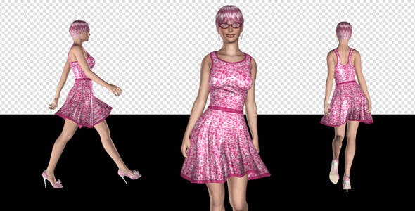 Fashion Model 02 Funky Pinky Pack of 4 - Videohive 7232476 Download