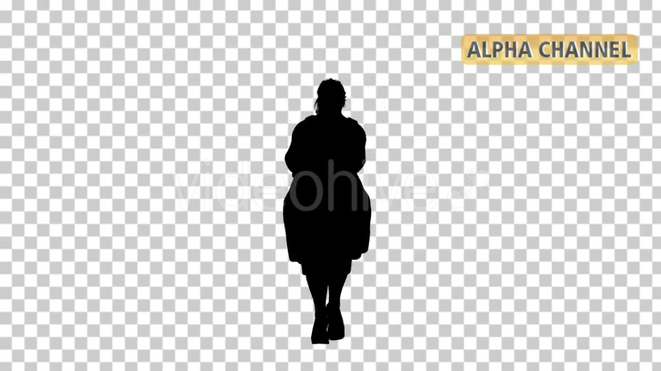 Fat Woman Dancing Silhouette with Transparency Videohive 19900409 Motion Graphics Image 4