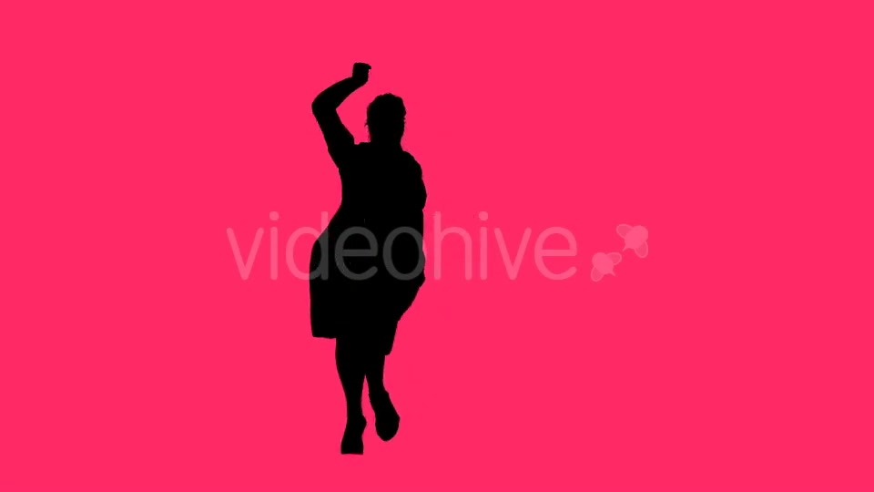 Fat Woman Dancing Silhouette with Transparency Videohive 19900409 Motion Graphics Image 5