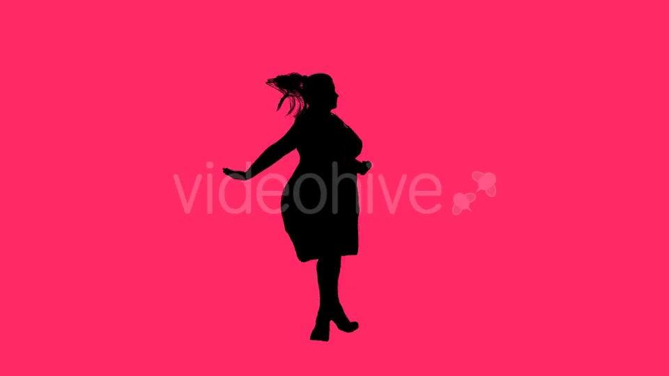 Fat Woman Dancing Silhouette with Transparency Videohive 19900409 Motion Graphics Image 6