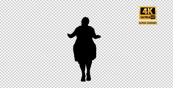 Fat Woman Dancing Silhouette with Transparency - Download Videohive 19900409