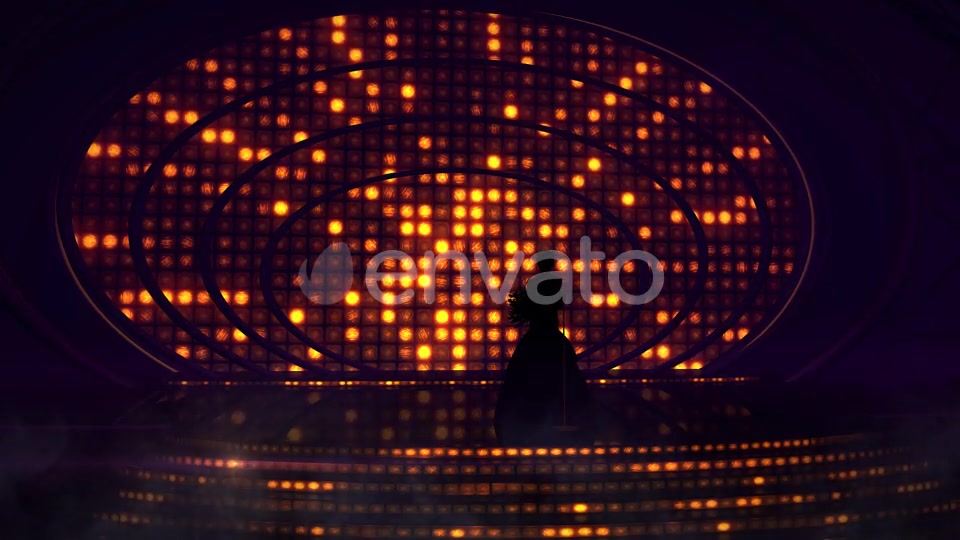 Female Silhouette On Stage Against The Festive Illumination Videohive 21688169 Motion Graphics Image 4