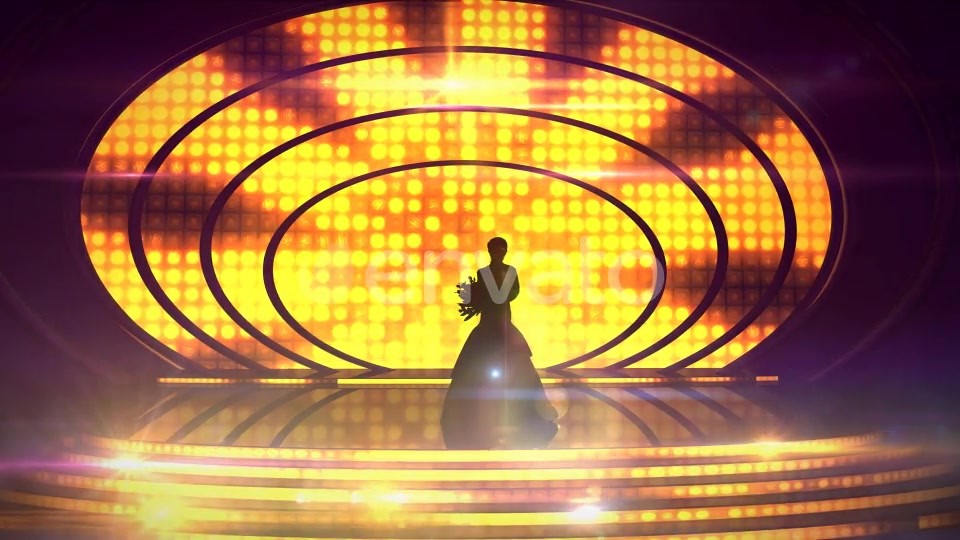 Female Silhouette On Stage Against The Festive Illumination Videohive 21688169 Motion Graphics Image 5