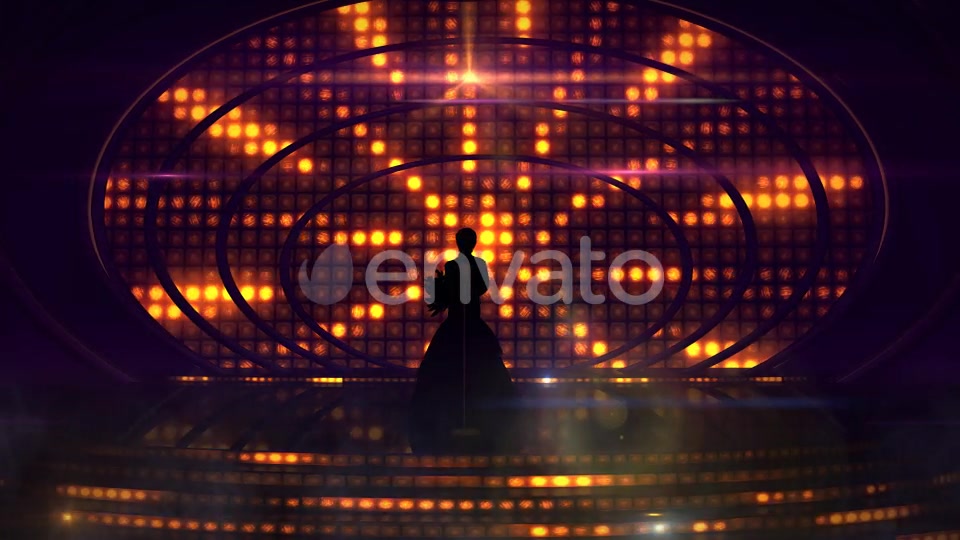 Female Silhouette On Stage Against The Festive Illumination Videohive 21688169 Motion Graphics Image 6