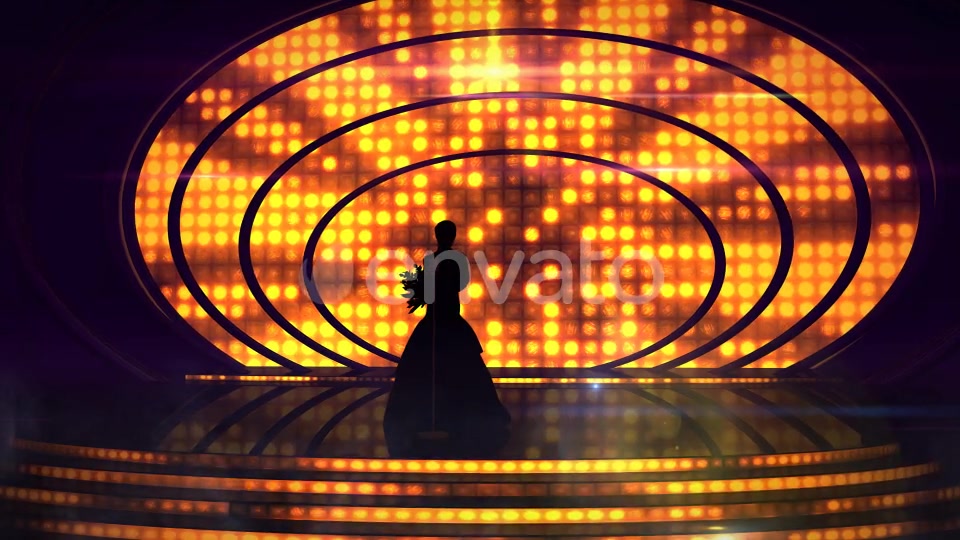Female Silhouette On Stage Against The Festive Illumination Videohive 21688169 Motion Graphics Image 7