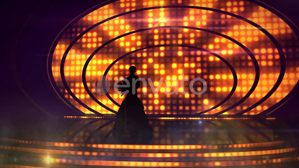 Female Silhouette On Stage Against The Festive Illumination Videohive 21688169 Motion Graphics Image 8