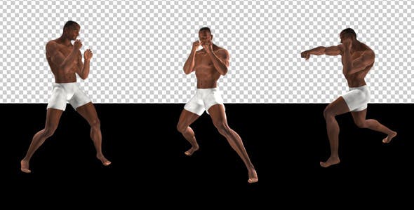 Fight Club Boxing Black Male Pack of 6 - Videohive 12322847 Download