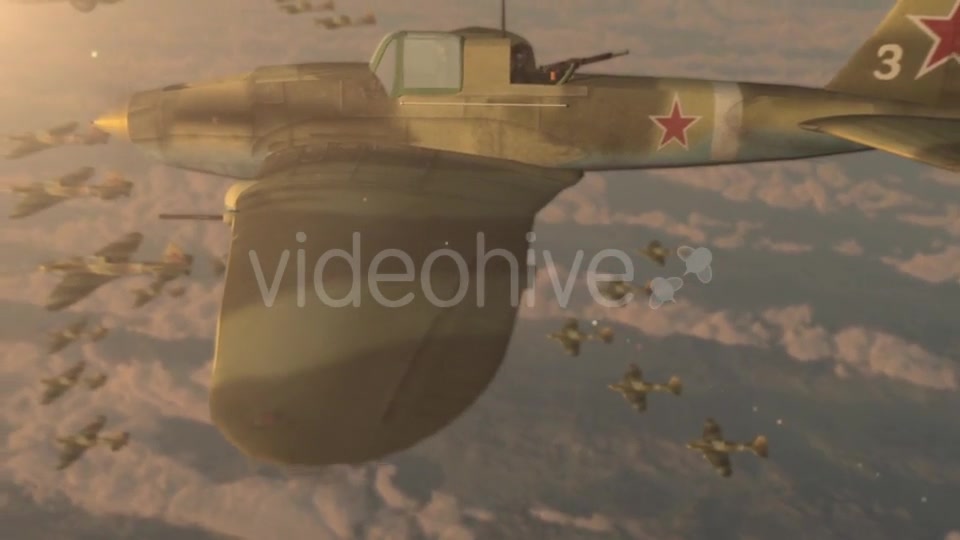 Fighter Jets of the Second World War IL 2 Flying Wedge Videohive 21346663 Motion Graphics Image 2