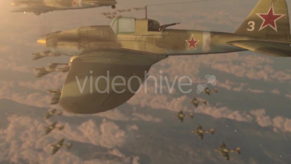 Fighter Jets of the Second World War IL 2 Flying Wedge Videohive 21346663 Motion Graphics Image 4