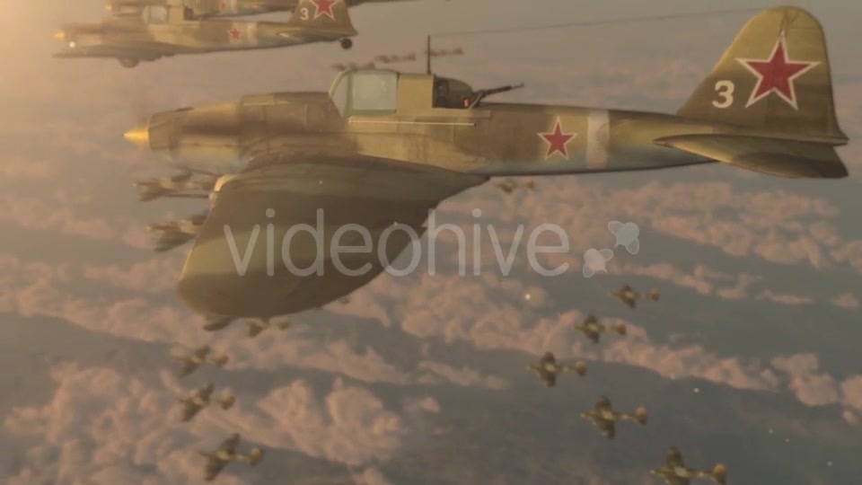 Fighter Jets of the Second World War IL 2 Flying Wedge Videohive 21346663 Motion Graphics Image 5