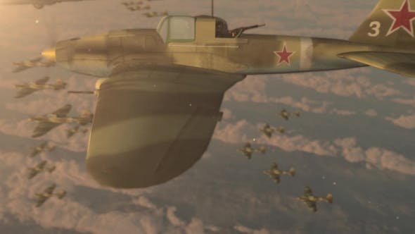 Fighter Jets of the Second World War IL 2 Flying Wedge - Videohive 21346663 Download