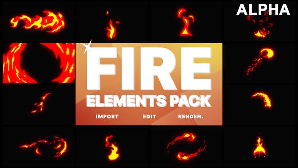 Fire Elements | Motion Graphics Pack - Download Videohive 21597215