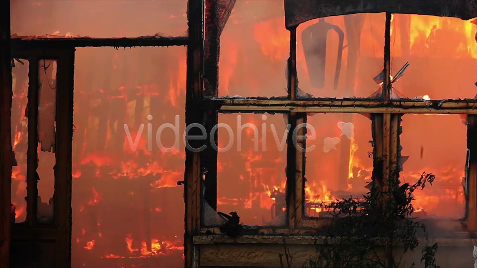 Fire In Wooden House  Videohive 7876894 Stock Footage Image 5