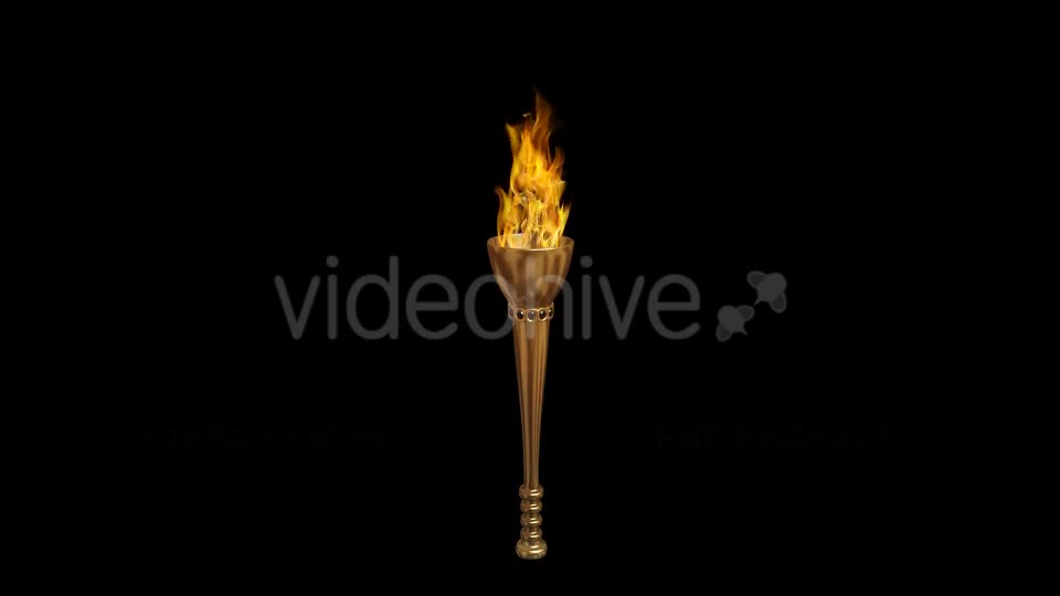Fire Torch Classic Gold Pack of 2 Videohive 18699211 Motion Graphics Image 1