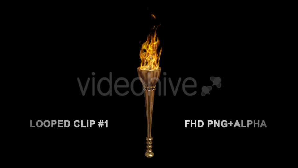 Fire Torch Classic Gold Pack of 2 Videohive 18699211 Motion Graphics Image 2