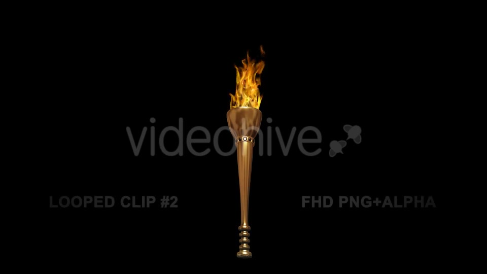 Fire Torch Classic Gold Pack of 2 Videohive 18699211 Motion Graphics Image 6