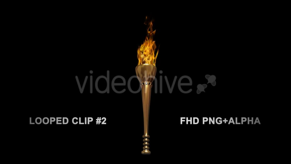 Fire Torch Classic Gold Pack of 2 Videohive 18699211 Motion Graphics Image 7