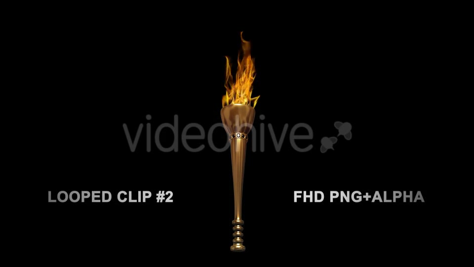 Fire Torch Classic Gold Pack of 2 Videohive 18699211 Motion Graphics Image 9
