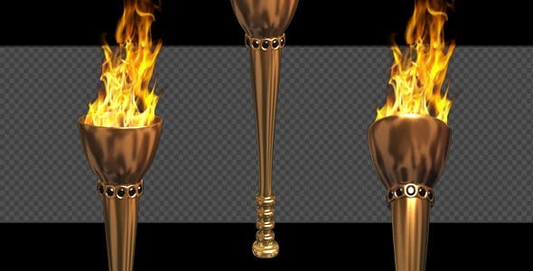 Fire Torch Classic Gold Pack of 2 - Videohive Download 18699211