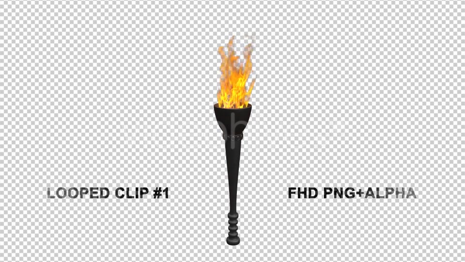 Fire Torch Classic Iron Pack of 2 Videohive 18699183 Motion Graphics Image 3