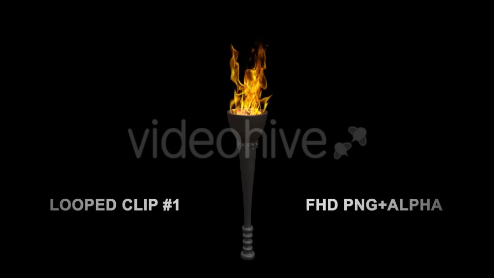 Fire Torch Classic Iron Pack of 2 Videohive 18699183 Motion Graphics Image 4