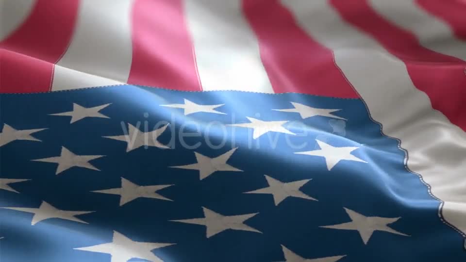 Flag of the USA Slowly Waving in the Wind Videohive 19873623 Motion Graphics Image 1