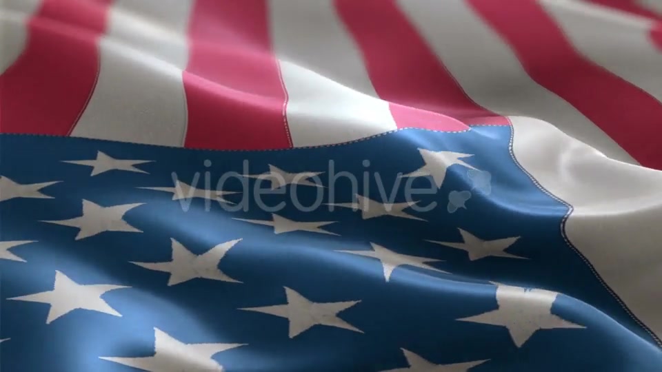 Flag of the USA Slowly Waving in the Wind Videohive 19873623 Motion Graphics Image 10