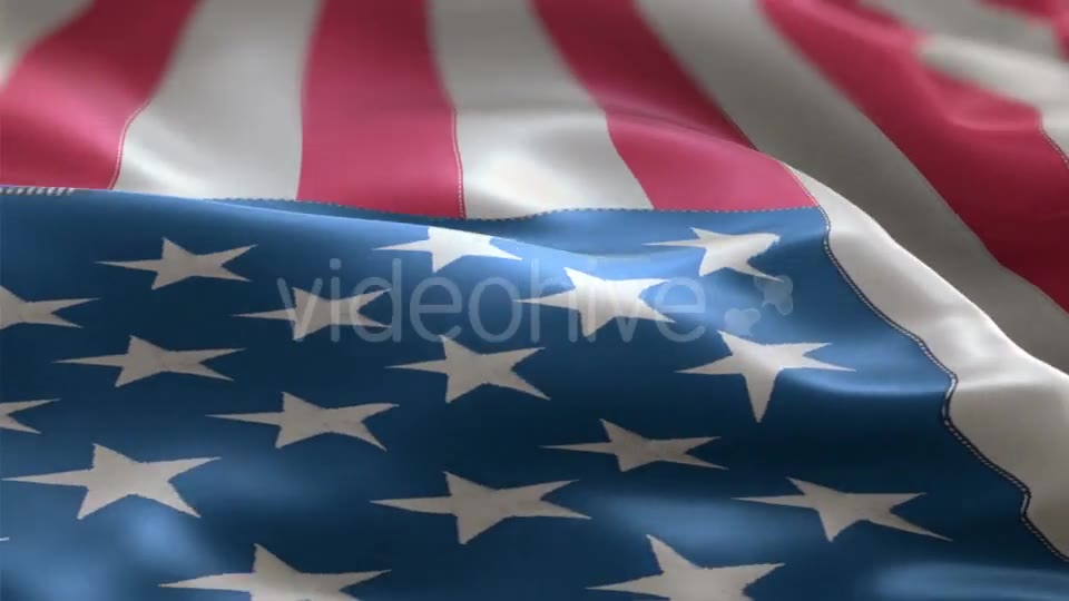 Flag of the USA Slowly Waving in the Wind Videohive 19873623 Motion Graphics Image 2
