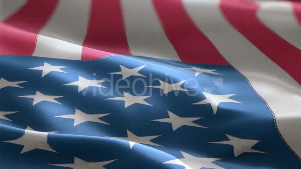 Flag of the USA Slowly Waving in the Wind Videohive 19873623 Motion Graphics Image 3
