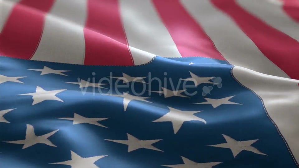 Flag of the USA Slowly Waving in the Wind Videohive 19873623 Motion Graphics Image 6