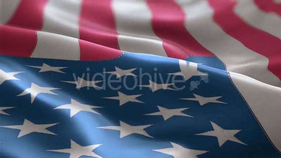 Flag of the USA Slowly Waving in the Wind Videohive 19873623 Motion Graphics Image 9