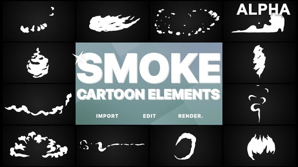 Flash FX Cartoon Smoke | Motion Graphics Pack - 23207008 Videohive Download