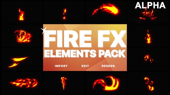 Flash FX Fire Elements | Motion Graphics Pack - Download Videohive 21709448