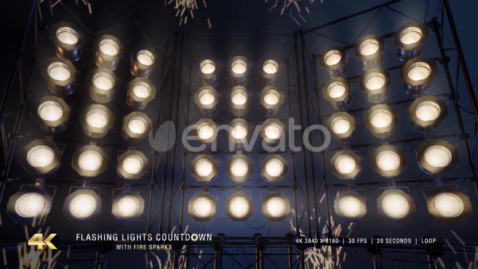 Flashing Lights Countdown With Fire Sparks Videohive 24214654 Motion Graphics Image 6