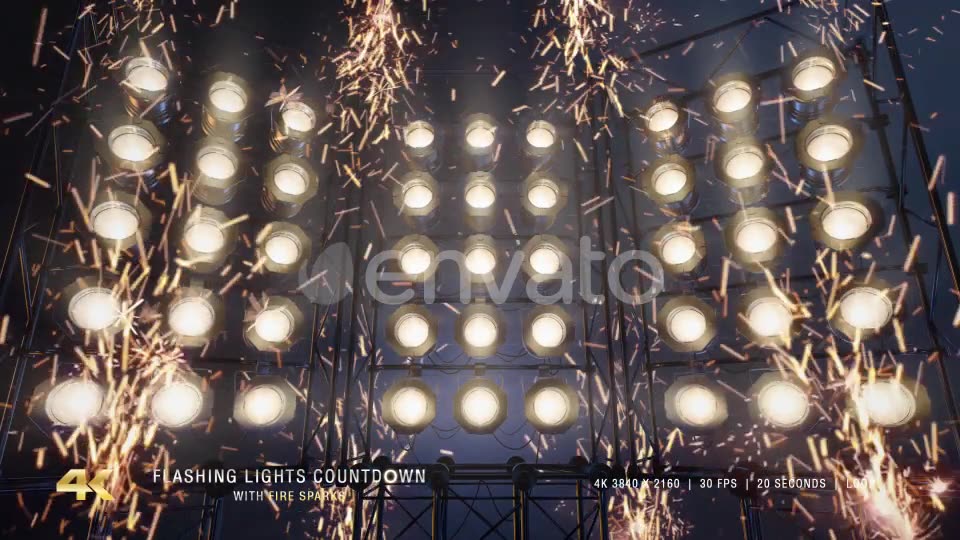 Flashing Lights Countdown With Fire Sparks Videohive 24214654 Motion Graphics Image 8