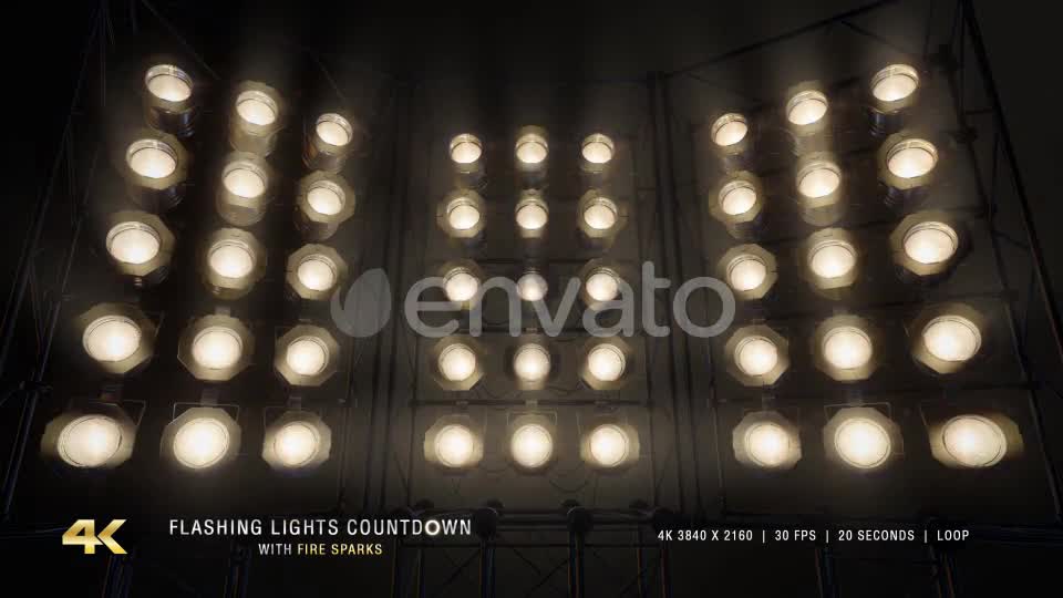 Flashing Lights Countdown With Fire Sparks Videohive 24214654 Motion Graphics Image 9