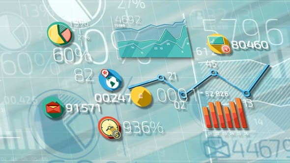 Flat Animated Icons Business Infographics - Videohive Download 13410078