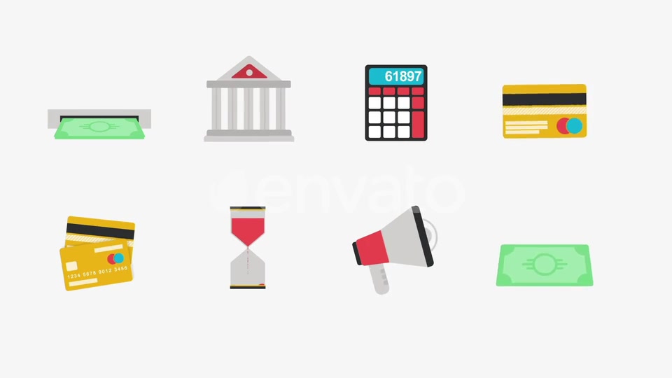 Flat Animated Icons Pack / Design concepts and backgrounds Videohive 24457922 Motion Graphics Image 2