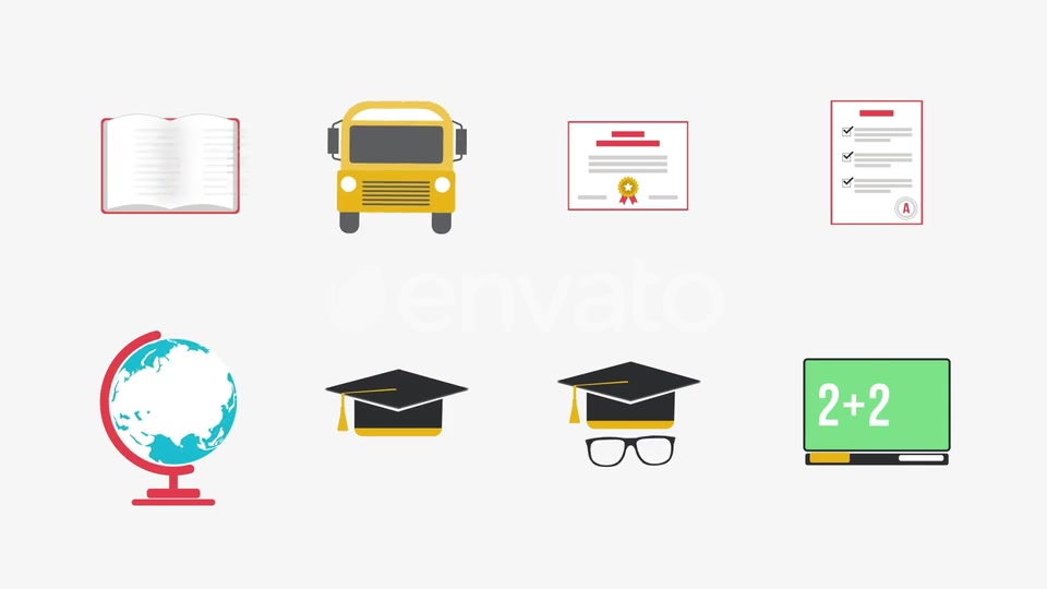 Flat Animated Icons Pack / Design concepts and backgrounds Videohive 24457922 Motion Graphics Image 9