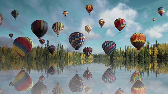 Flight on Hot Air Balloon - Download 20552465 Videohive