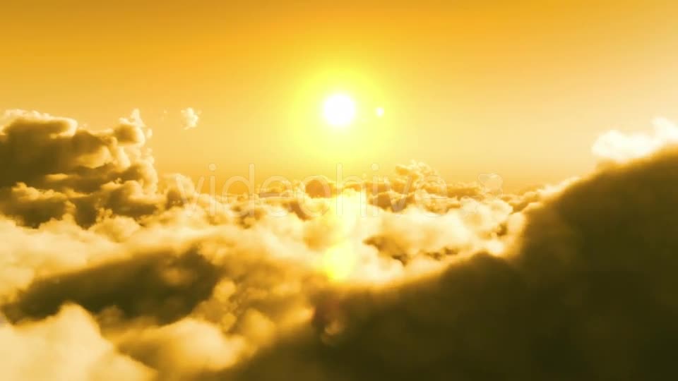 Flight Over Clouds, Yellow Sunset Videohive 20028018 Motion Graphics Image 1