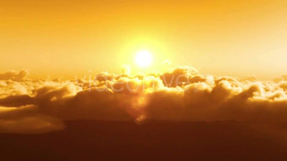 Flight Over Clouds, Yellow Sunset Videohive 20028018 Motion Graphics Image 6