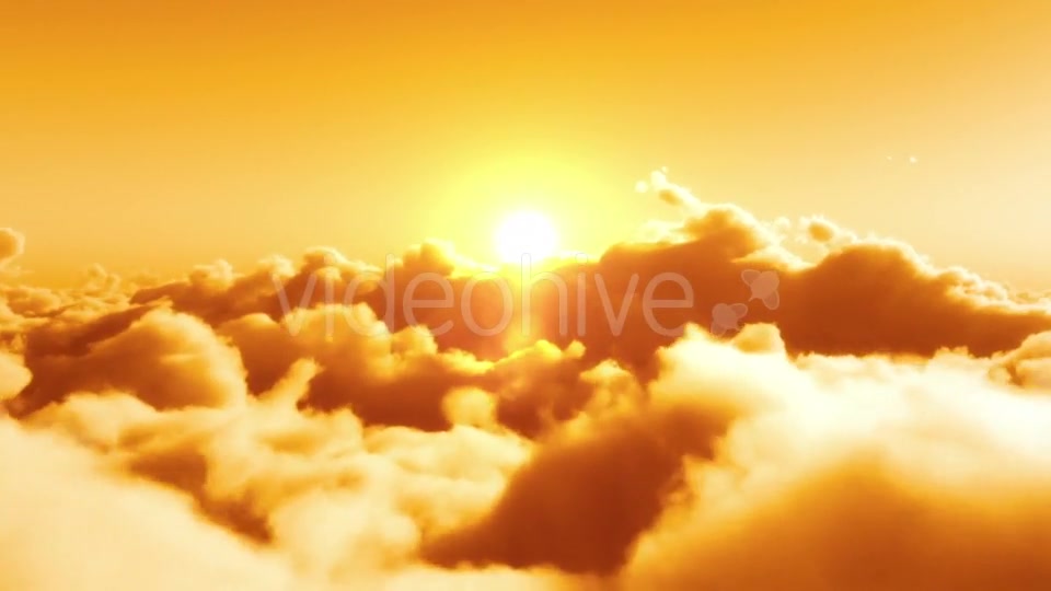 Flight Over Clouds, Yellow Sunset Videohive 20028018 Motion Graphics Image 9