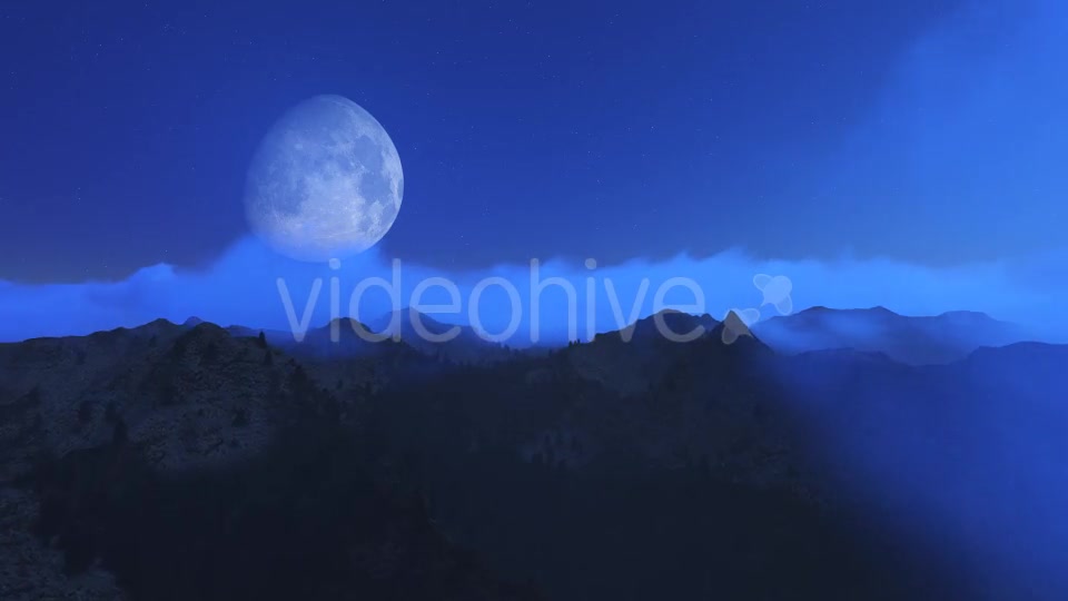 Flight Over Mountains During Moon V2 Videohive 13321174 Motion Graphics Image 11