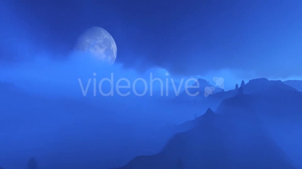 Flight Over Mountains During Moon V2 Videohive 13321174 Motion Graphics Image 3